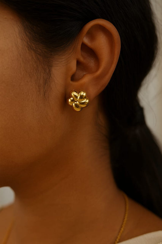 Golden Bloom Stud Earrings