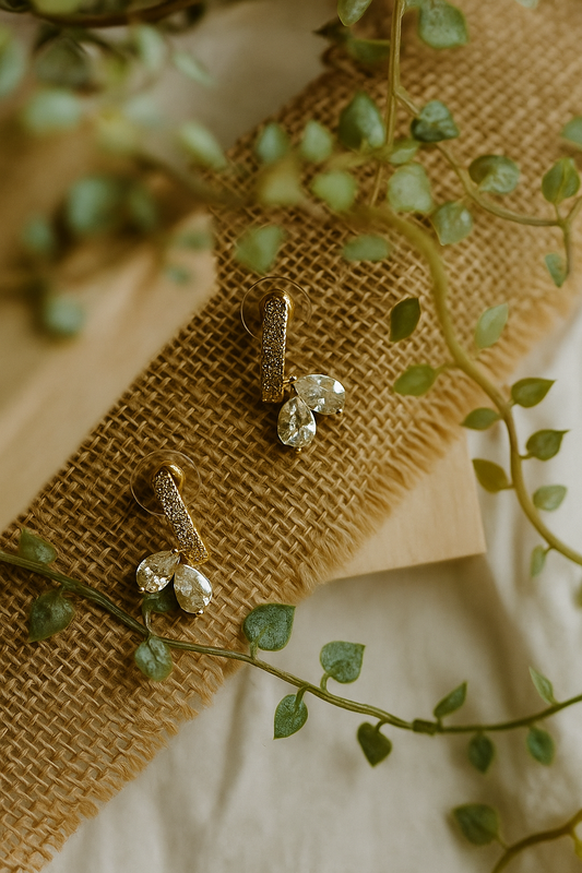 Golden Butterfly Stud Earrings