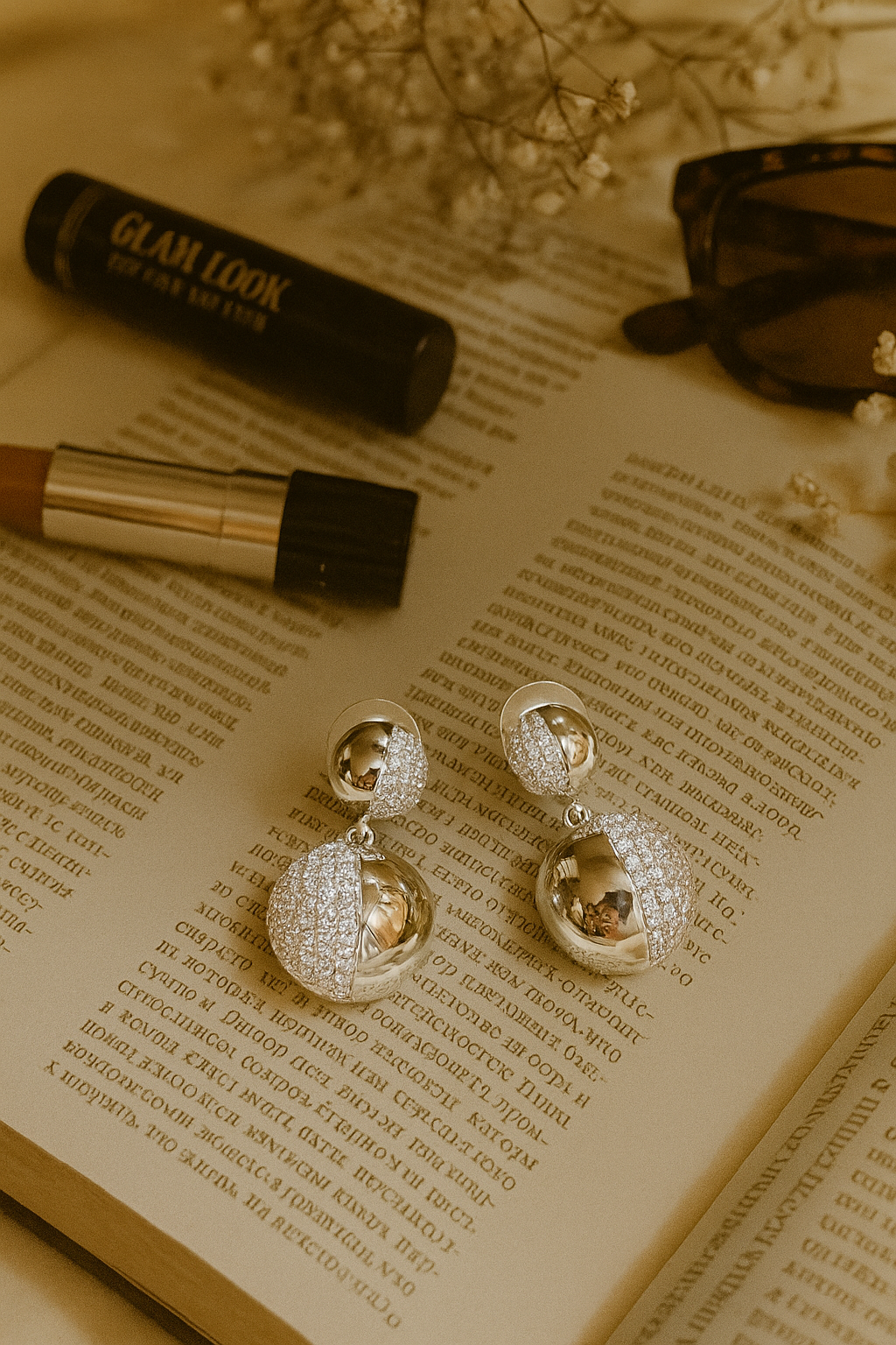 Silver Sparkle Drop Earrings