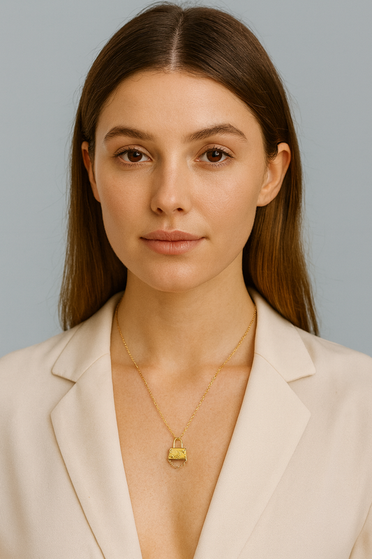 Chic Handbag Gold-Plated Pendant Necklace