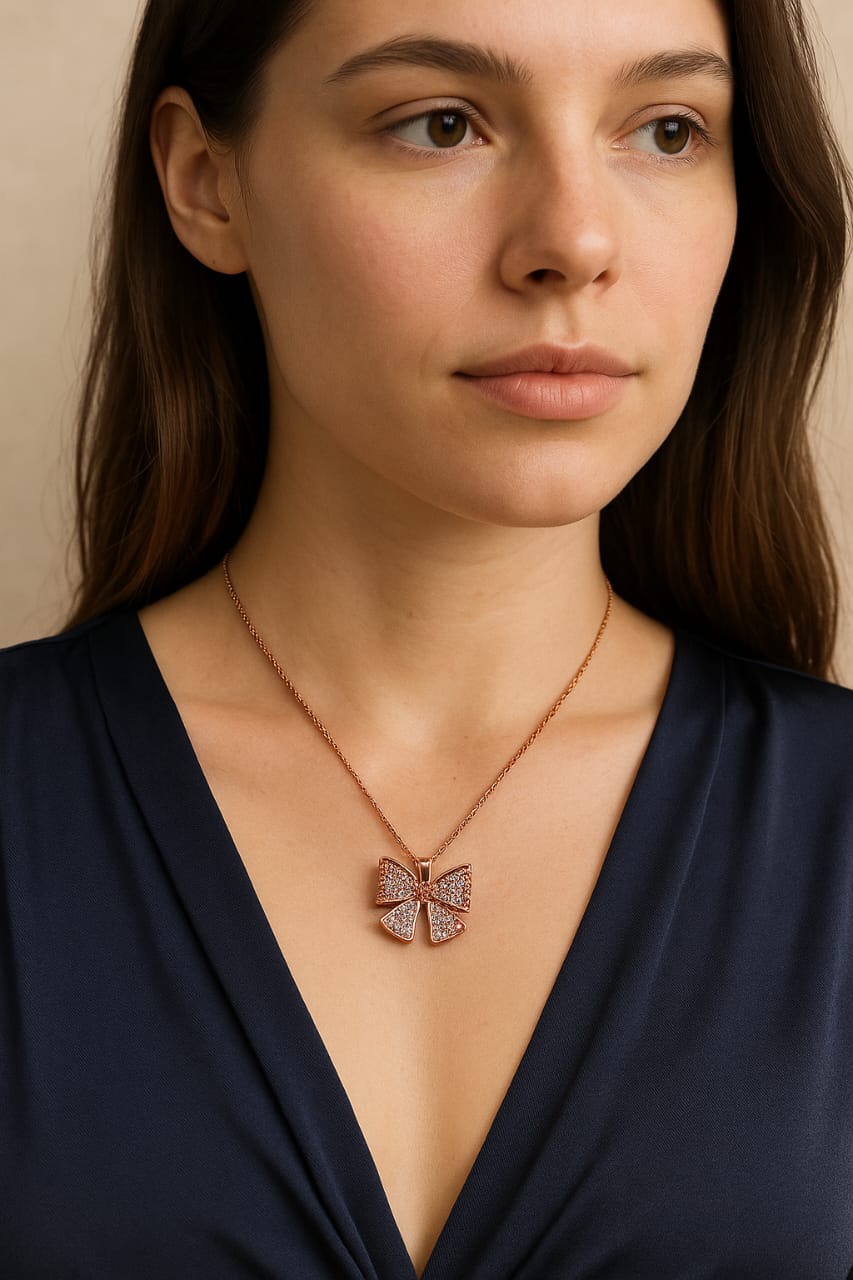 Rose Gold Butterfly Pendant