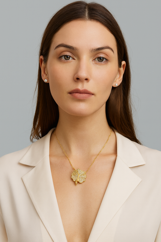 Elegant Gold Plated Designer Pendant Necklace